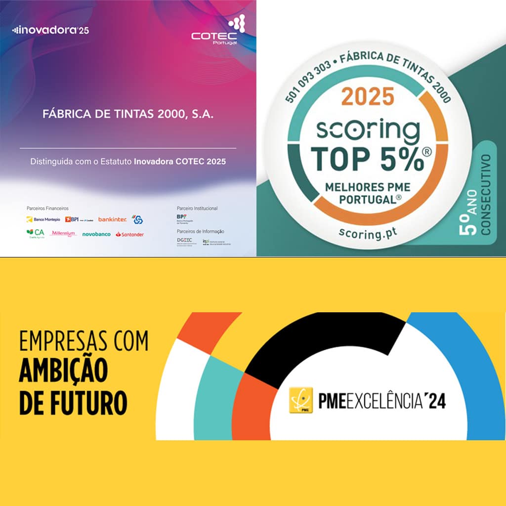 tintas 2000 conquista tres distincoes nacionais de excelencia empresarial